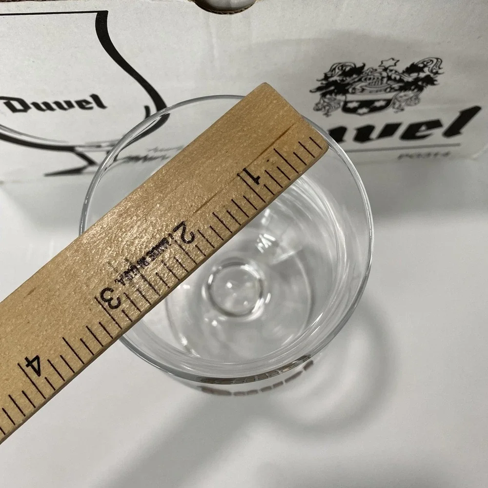 Set Of 5 Duvel Large Tulip Beer Glass with Gold Duvel Logo